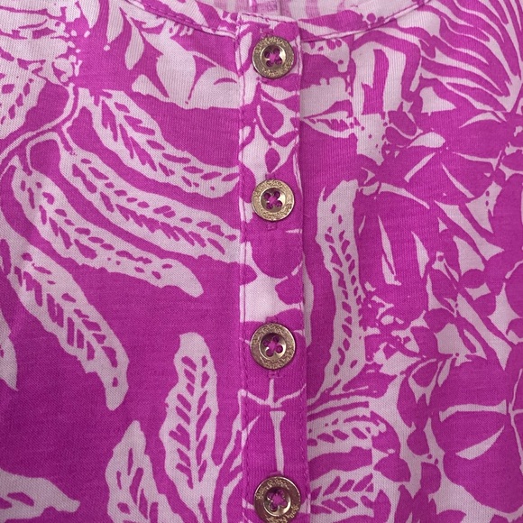 Lilly Pulitzer Lela Henley Tank Dress Pink Bright Fuchsia Women’s Size Small NEW - Picture 4 of 7